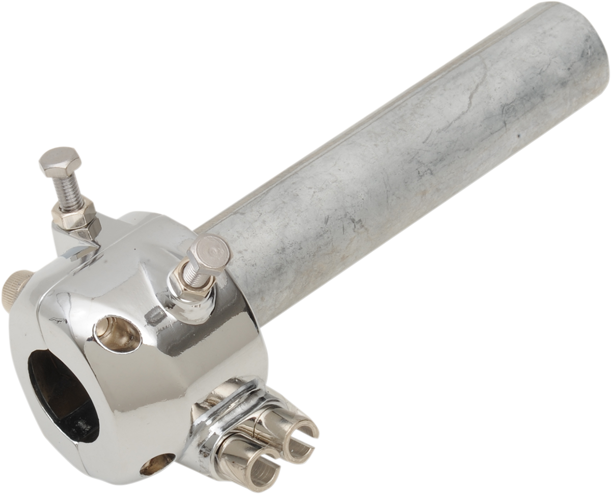 EMGO 7/8" Throttle Assembly - Dual Cable - Chrome 44-29474
