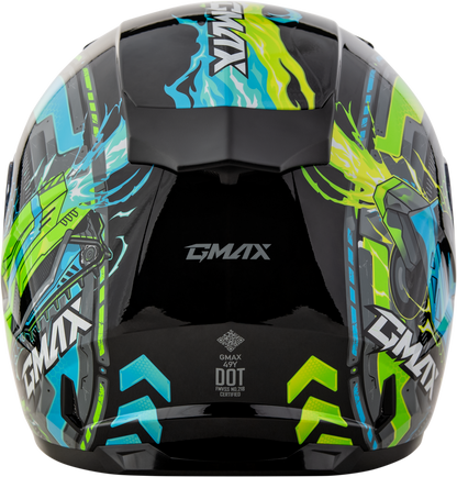 Gm 49y Charge Snow Helmet Black/Blue/Green Ym