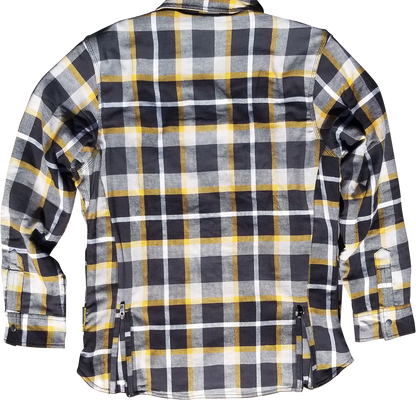 Covert Womens Flannel White/Yellow Xs