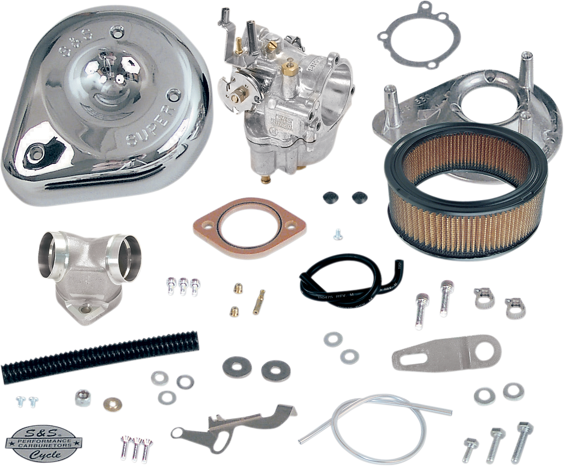 S&S CYCLE Super E Carburetor Kit with Manifold - Sportster 11-0470