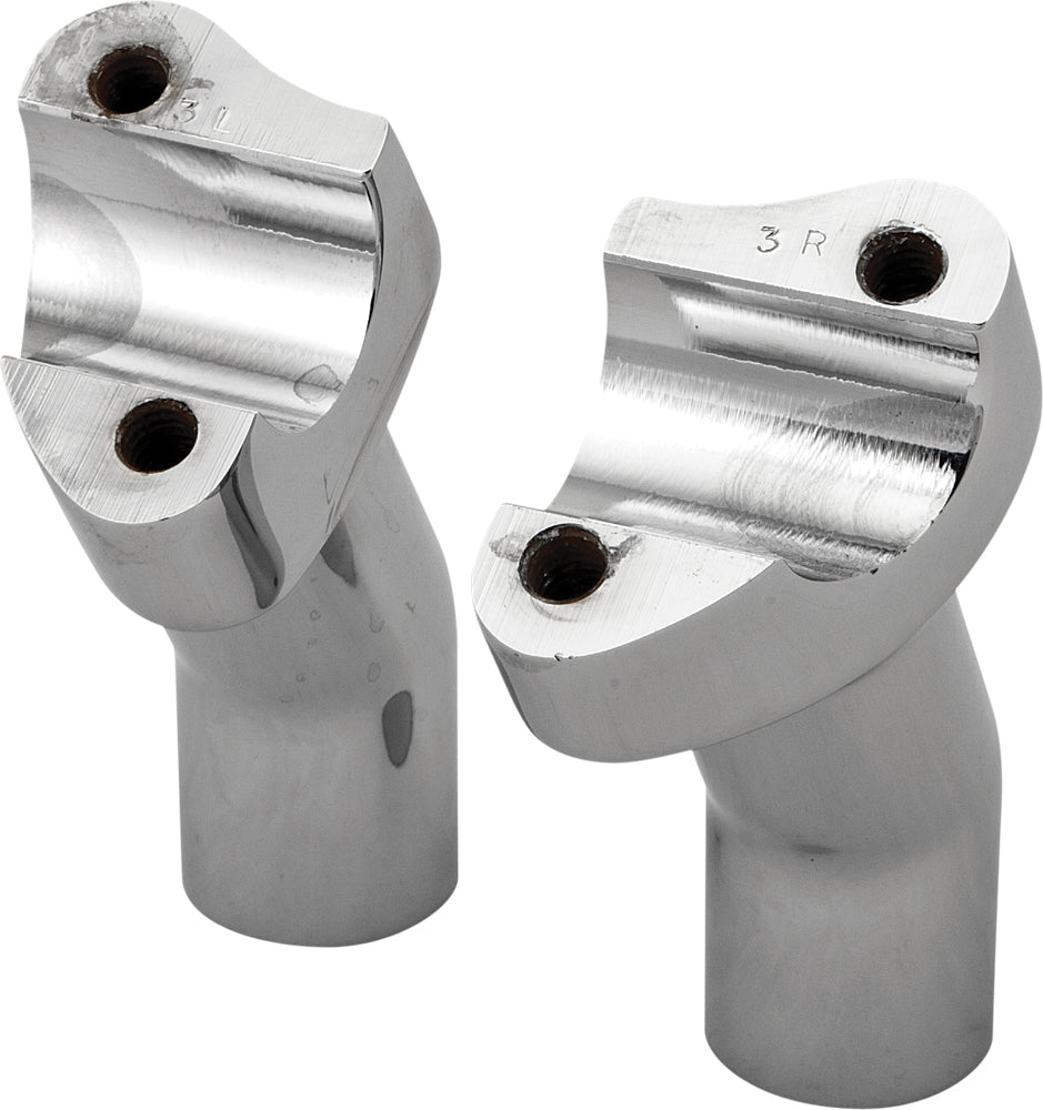 H Bar Risers 3.5" Pullback Chrome