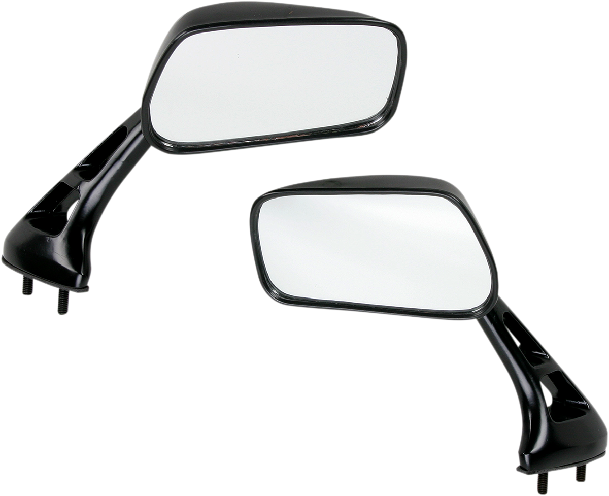 EMGO Mirrors - GSX-R/Mini - Side View - Rectangle - Black - Pair 20-69760