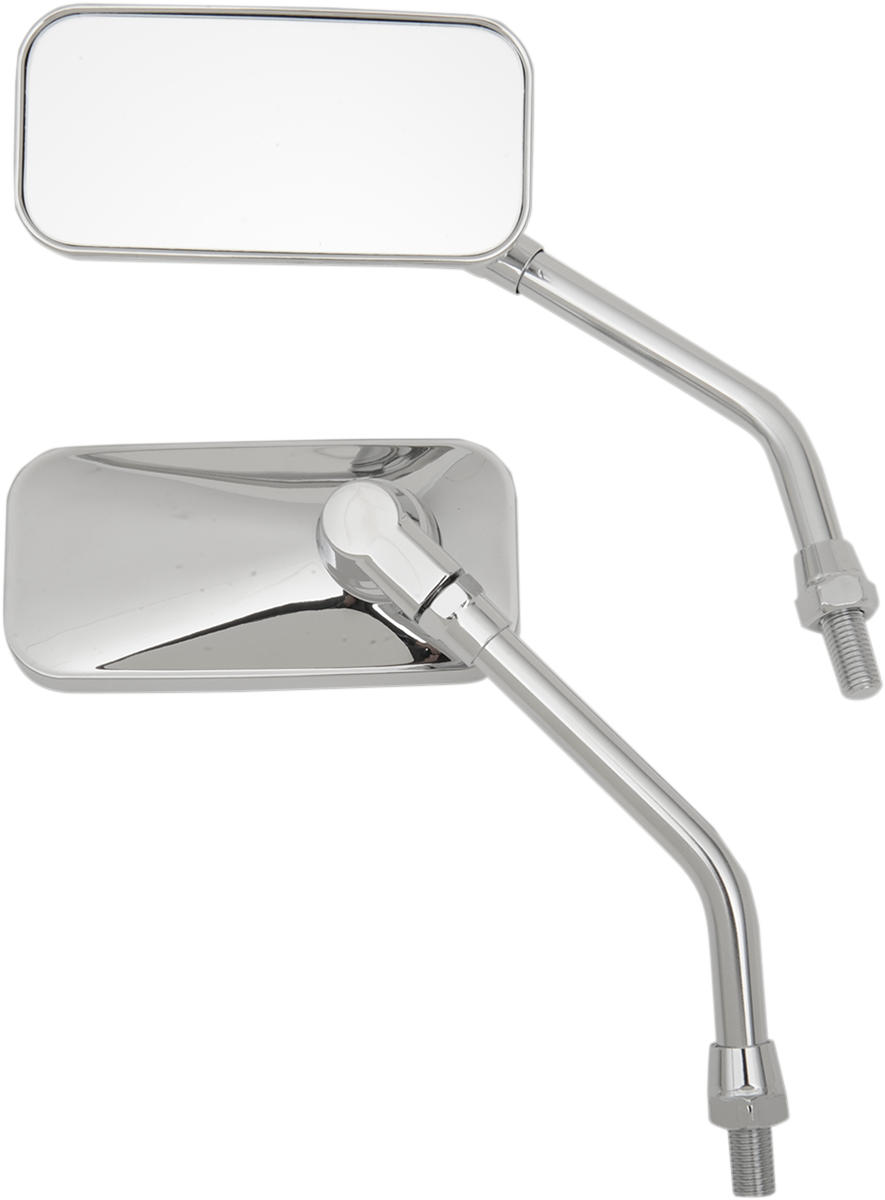 EMGO Mirrors - El Chico - Side View - Rectangle - Chrome - M10x1.25 - Pair 20-42470