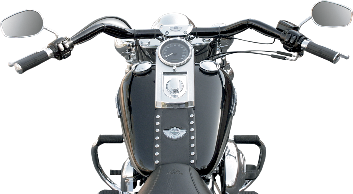 LA CHOPPERS 1-1/4" Big Johnson FL Handlebar - Dimpled - Black LA-7303-01B