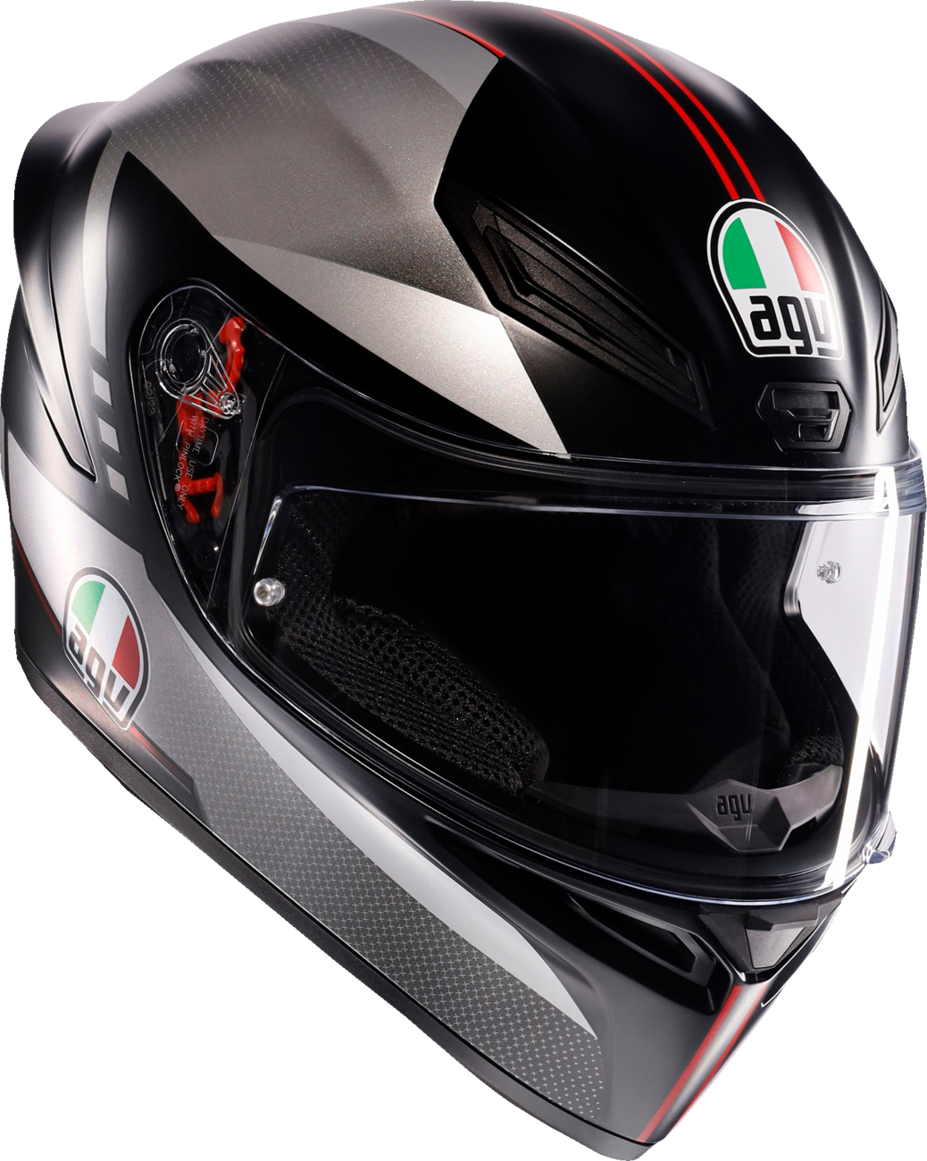 AGV K1 S Helmet - Lap - Matte Black/Gray/Red - Small 2118394003-034-S
