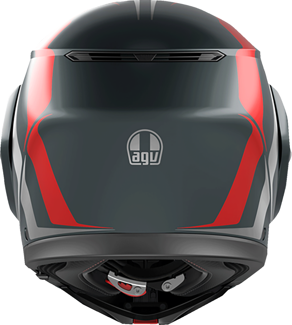 AGV Streetmodular Helmet - Resia - Matte Gray/Silver/Red - Large 2118296002006L