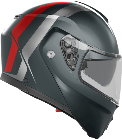 AGV Streetmodular Helmet - Resia - Matte Gray/Silver/Red - Small 2118296002006S