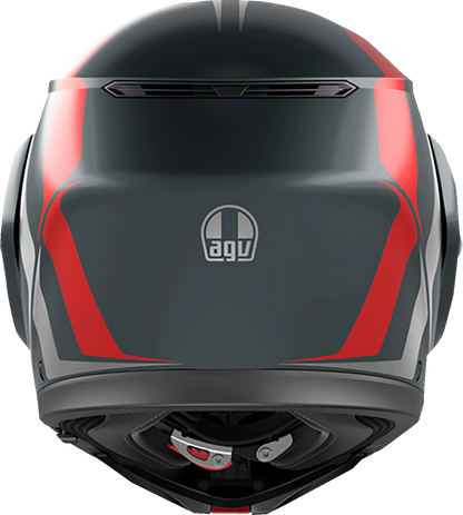 AGV Streetmodular Helmet - Resia - Matte Gray/Silver/Red - Small 2118296002006S