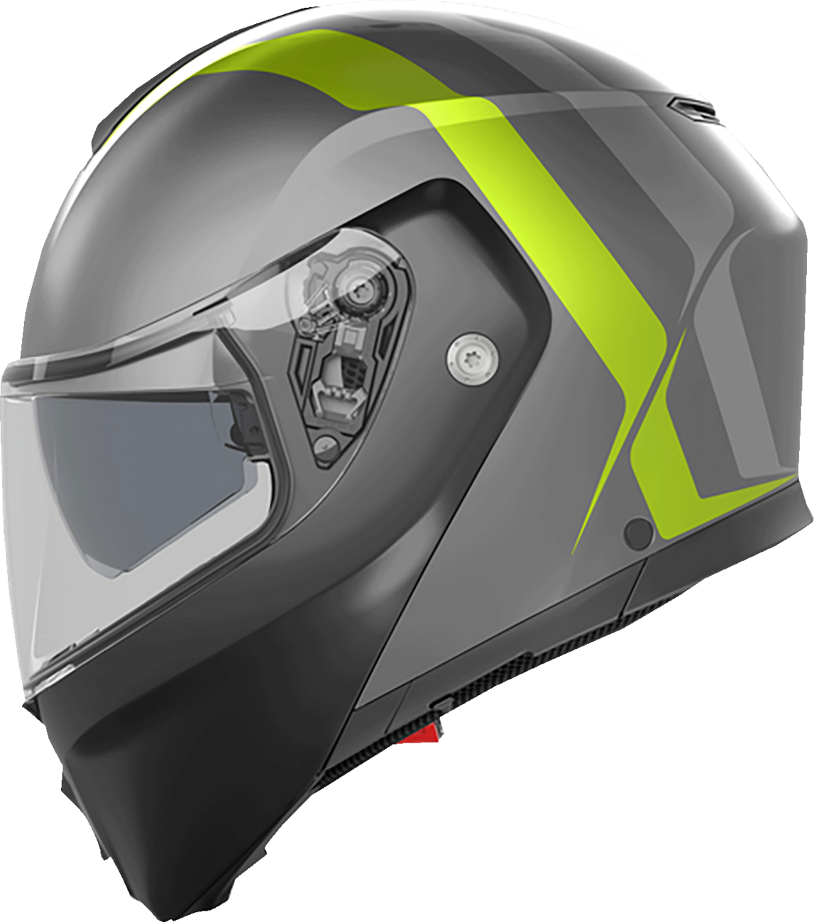 AGV Streetmodular Helmet - Resia - Matte Gray/Black/Yellow Fluo - Medium 2118296002007M