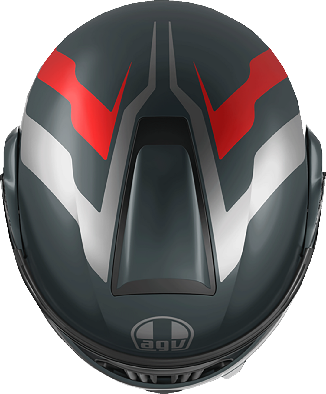 AGV Streetmodular Helmet - Resia - Matte Gray/Silver/Red - Medium 2118296002006M