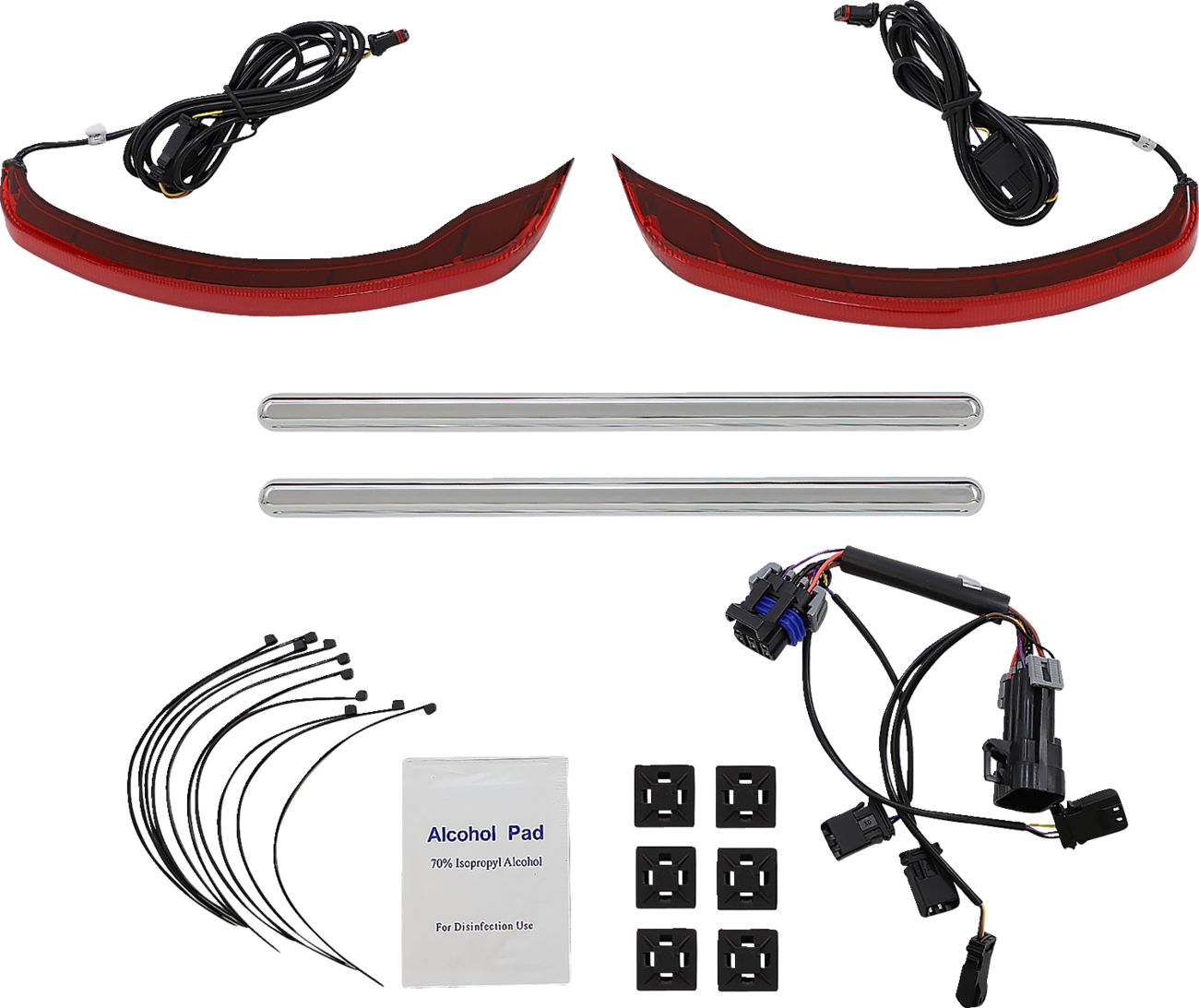 CUSTOM DYNAMICS Saddlebag Lights - Low Profile - Red Lens - Indian CD-IND-SPR-V2-R