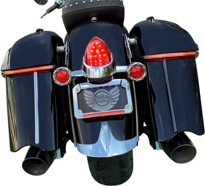 CUSTOM DYNAMICS Saddlebag Lights - Low Profile - Red Lens - Indian CD-IND-SPR-V2-R