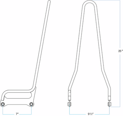 BILTWELL EXFIL Sissy Bar - Softail - Chrome 5003-504