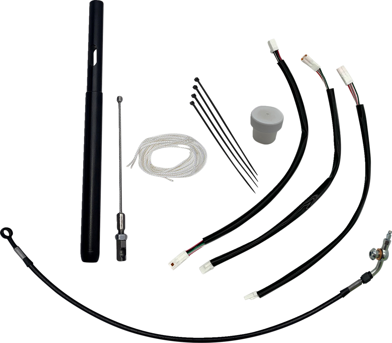 FAT BAGGERS INC. Handlebar Clutch Cable Extension - +4" - Road Glide - Black 139914-B