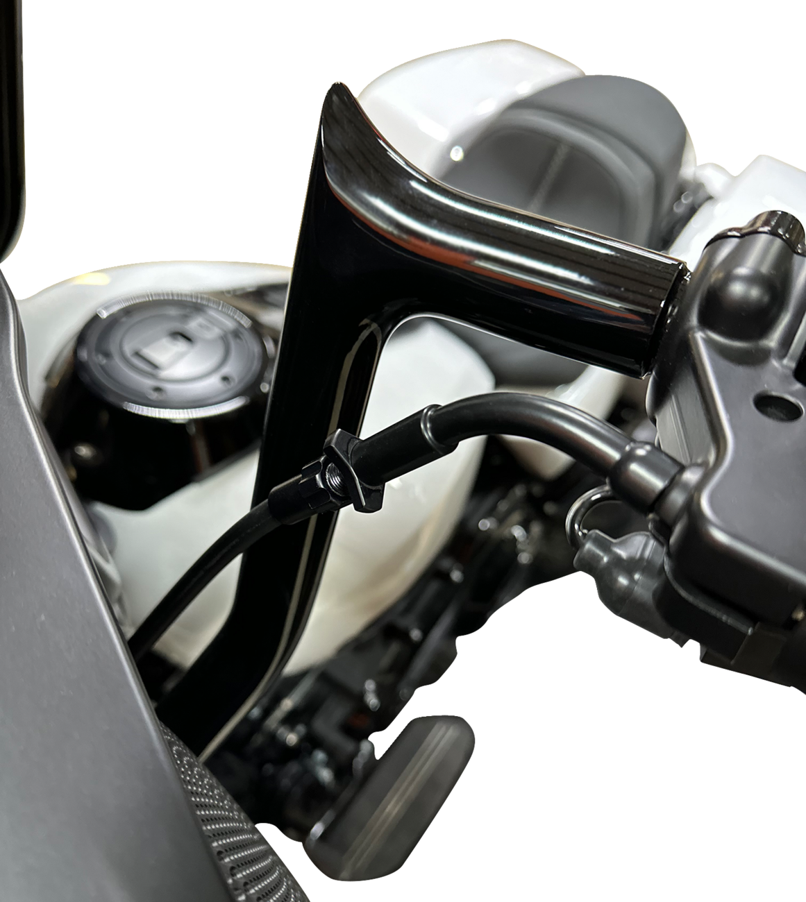 FAT BAGGERS INC. EZ Install Upper Clutch Cable - FLHX/FLTR SE - +10" - Black Vinyl 108010-B