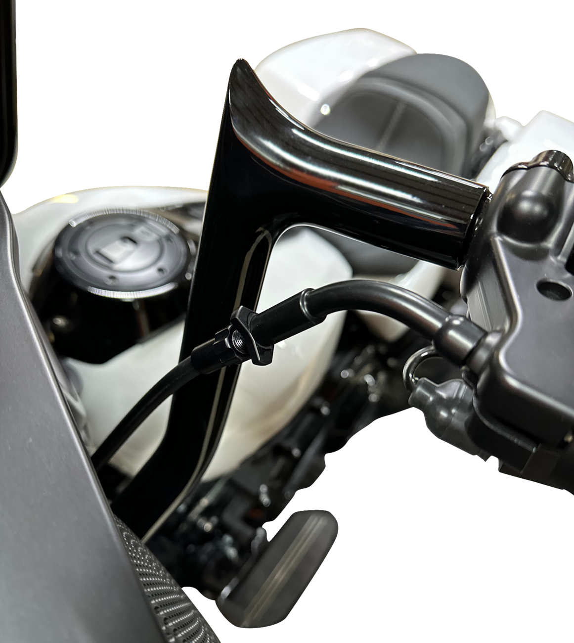 FAT BAGGERS INC. EZ Install Upper Clutch Cable - FLHX/FLTR SE - +8" - Black Vinyl 108008-B