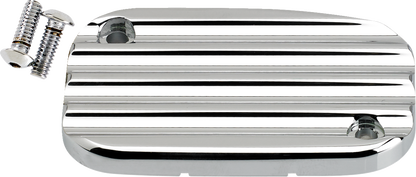 JOKER MACHINE Hydraulic Clutch Master Cylinder Cover - Finned - Chrome 08-012C