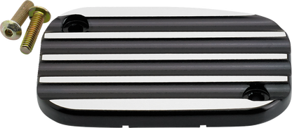 JOKER MACHINE Hydraulic Clutch Master Cylinder Cover - Finned - Black/Silver 08-012B