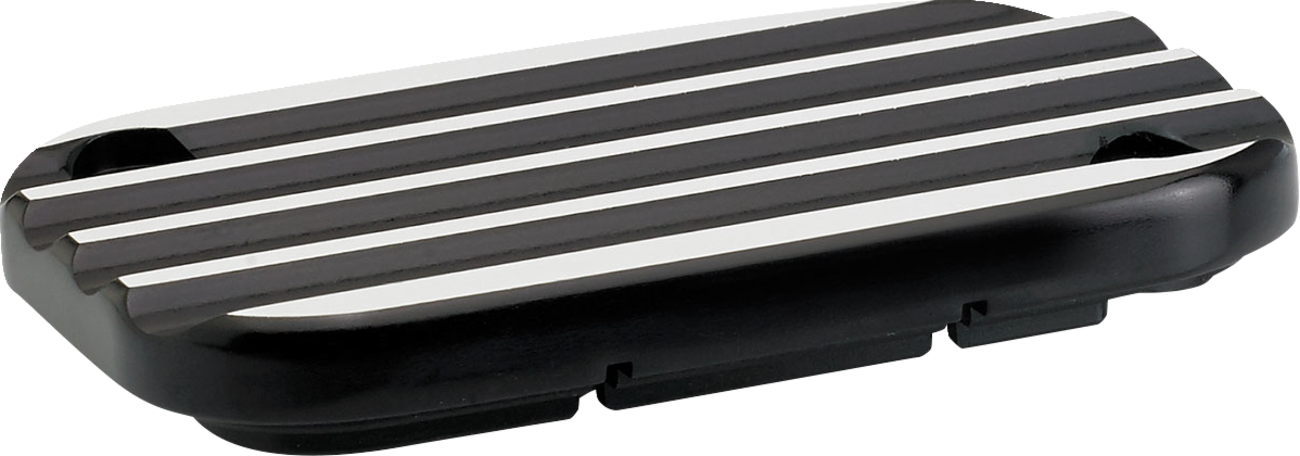 JOKER MACHINE Hydraulic Clutch Master Cylinder Cover - Finned - Black/Silver 08-012B