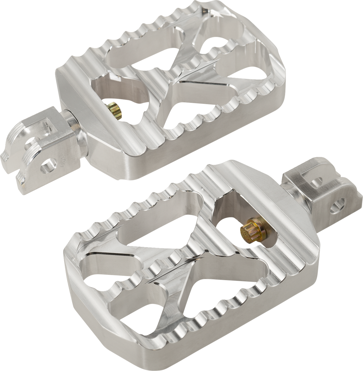 JOKER MACHINE Bear Claw Foot Pegs - Silver - Harley-Davidson 08-646-6