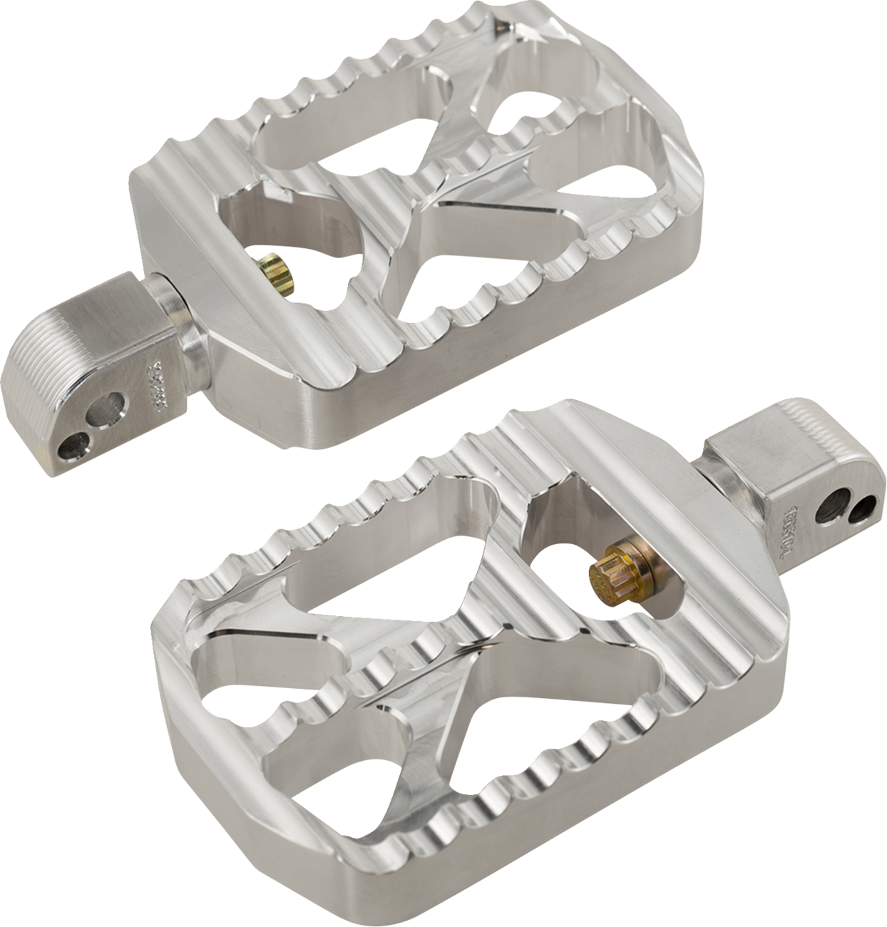 JOKER MACHINE Bear Claw Foot Pegs - Silver - Harley-Davidson 08-646-7