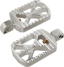 JOKER MACHINE Bear Claw Foot Pegs - Silver - Harley-Davidson 08-646-7