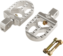 JOKER MACHINE Serrated Foot Pegs - Silver - Short 08-57-8