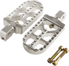 JOKER MACHINE Serrated Foot Pegs - Silver - Long 08-56-8