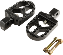 JOKER MACHINE Serrated Foot Pegs - Black - Short 08-57-8B