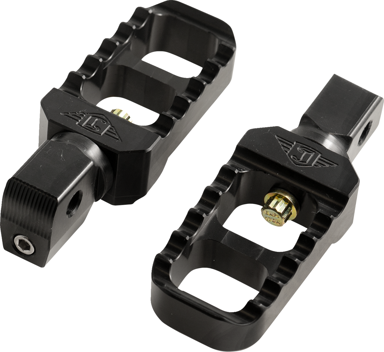 JOKER MACHINE Serrated Stubby Foot Pegs - Black - Indian 08-642-8B