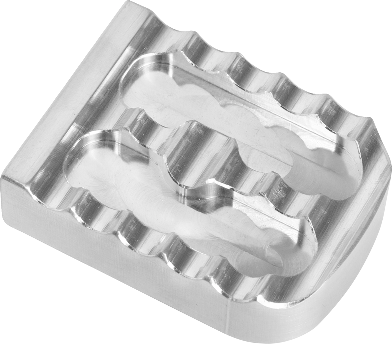 JOKER MACHINE Brake Pedal Cover - Silver - Serrated 08-650-1