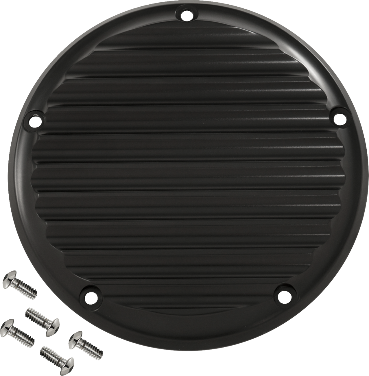 JOKER MACHINE Derby Cover - 5 Hole - Finned - Black - M8 Softail 06-965-1