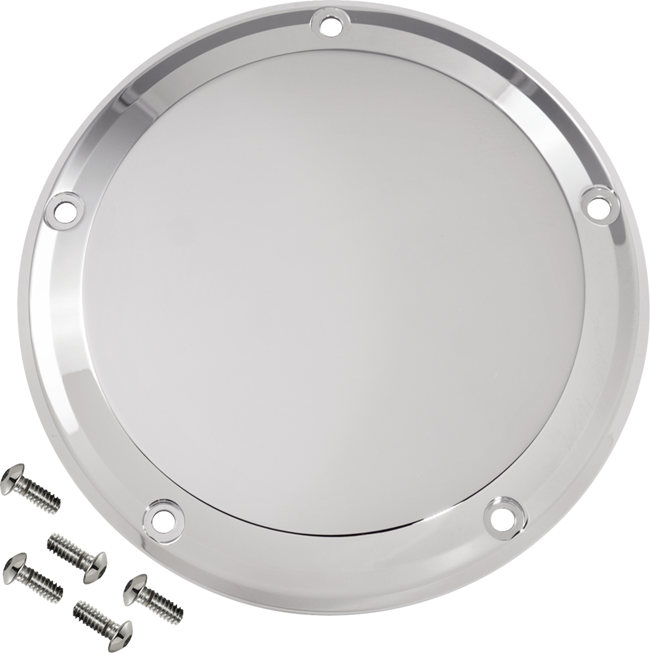 JOKER MACHINE Derby Cover - 5 Hole - Smooth - Chrome - M8 Softail 06-966-3
