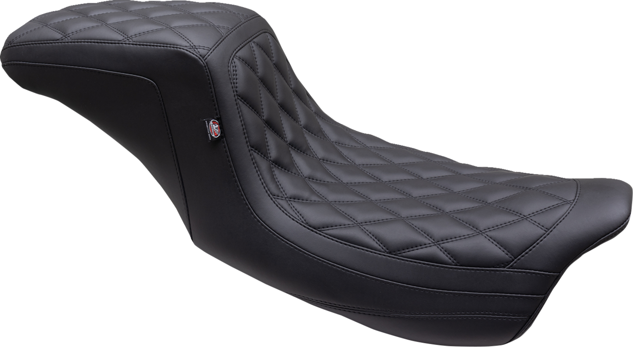 MUSTANG One Piece 2-Up Squareback Seat - Double Diamond - Black Stitch - FL '08-'25 75299