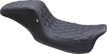 MUSTANG One Piece 2-Up Squareback Seat - Double Diamond - Sky Blue Stitch - FL '08-'25 75299SB