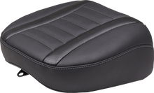 MUSTANG Deluxe Touring Passenger Seat - Gun Metal Stitch - Carbon Fiber Inlay - FLH/FLT '23-'24 88402GM