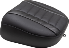 MUSTANG Deluxe Touring Passenger Seat - Black Stitch - Carbon Fiber Inlay - FLH/FLT '23-'24 88402
