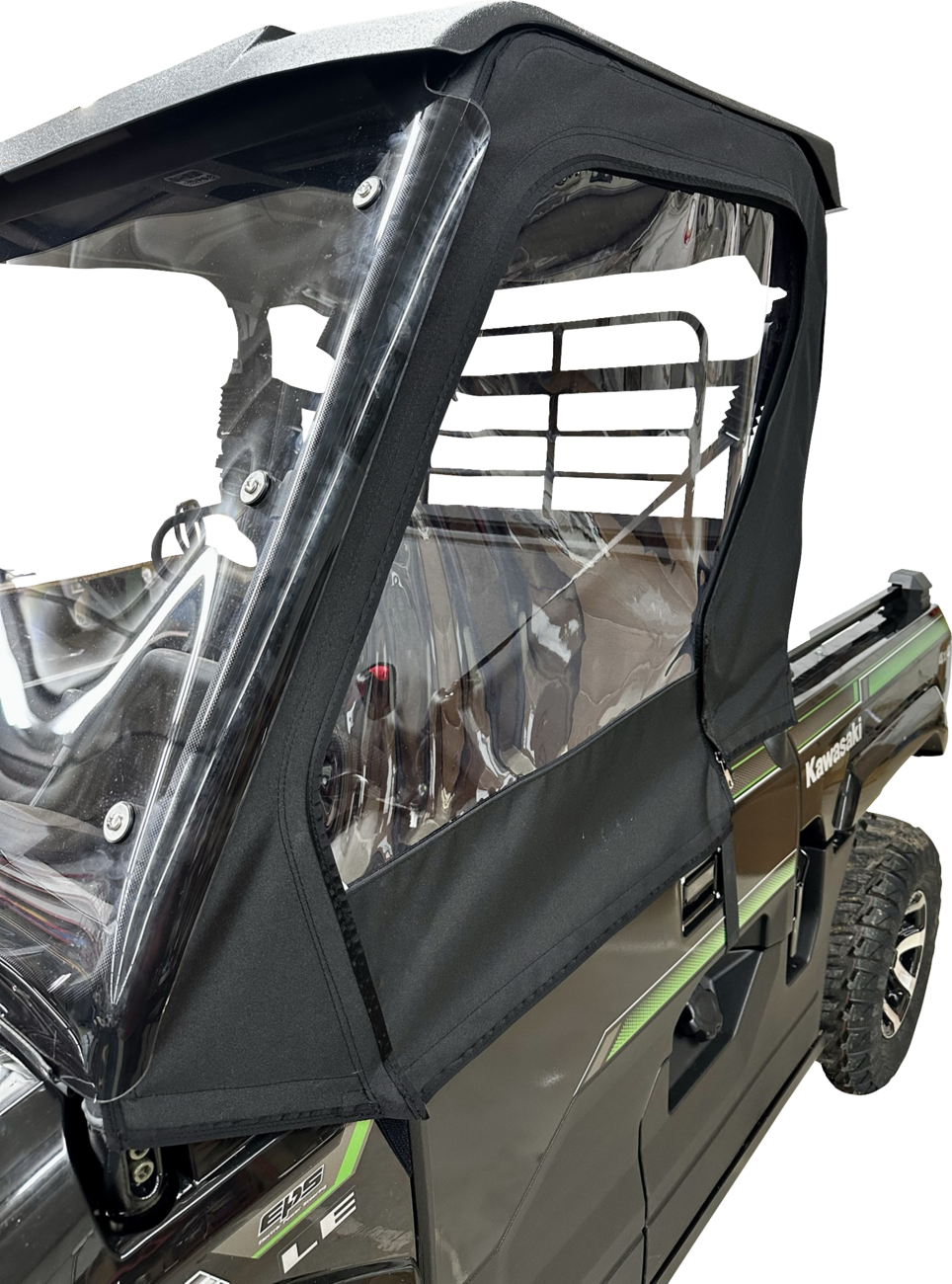 MOOSE OFFROAD Side Enclosures - Black - Kawasaki - Mule '19-'25 KMMXSE-11