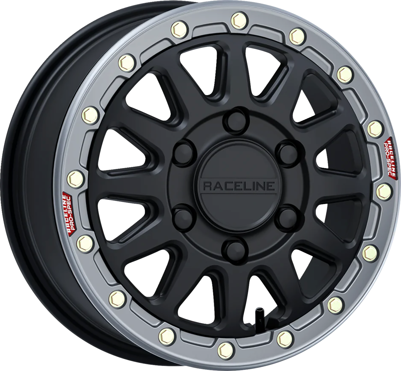 RACELINE WHEELS Wheel - Alpha - Front/Rear - Black/with Gun Metal Ring - 15x6.5 - 6/139.7 - +74 mm A14BG-56560+74