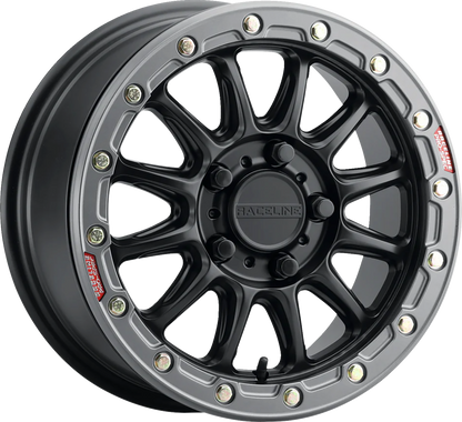 RACELINE WHEELS Wheel - Alpha - Front/Rear - Black/with Gun Metal Ring - 17x7 - 5/114.3 - +25 mm A14BG-77012+25
