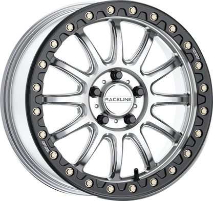 RACELINE WHEELS Wheel - Alpha - Front/Rear - Hyper Silver/with Black Ring - 17x7 - 4/137 - +25 mm A14SB-77037+25