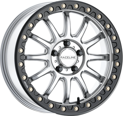 RACELINE WHEELS Wheel - Alpha - Front/Rear - Hyper Silver/with Black Ring - 17x7 - 4/137 - +40 mm A14SB-77037+40