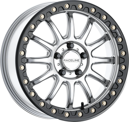 RACELINE WHEELS Wheel - Alpha - Front/Rear - Hyper Silver/with Black Ring - 17x7 - 4/156 - +40 mm A14SB-77056+40