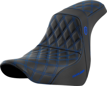 SADDLEMEN Pro Series SDC Performance Seat - w/o Backrest - Blue Stitch - FL/FX '18-'20 SC81829BLU