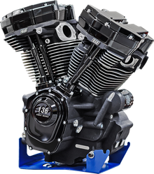 S&S CYCLE MK136 Black Edition Engine - 550G Gear Drive - Oil Cooled - Race Only - M8 Touring 310-1289
