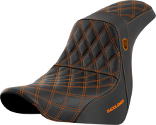 SADDLEMEN Pro Series SDC Performance Seat - w/o Backrest - Orange Stitch - FL/FX '18-'20 SC81829ORA