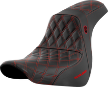 SADDLEMEN Pro Series SDC Performance Seat - w/o Backrest - Red Stitch - FL/FX '18-'20 SC81829RED