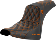 SADDLEMEN Pro Series SDC Performance Seat - w/o Backrest - Orange Stitch - FXBB/FXST '18-'23 SC81830ORA