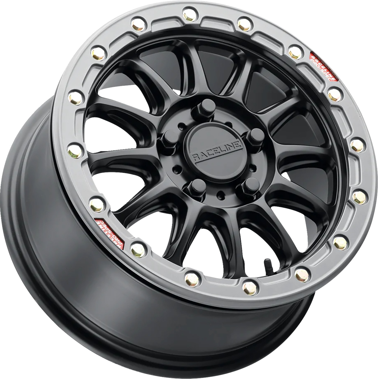 RACELINE WHEELS Wheel - Alpha - Front/Rear - Black/with Gun Metal Ring - 17x7 - 5/114.3 - +25 mm A14BG-77012+25