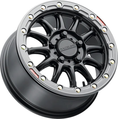 RACELINE WHEELS Wheel - Alpha - Front/Rear - Black/with Gun Metal Ring - 17x7 - 5/114.3 - +25 mm A14BG-77012+25